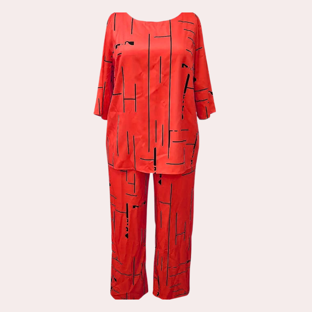 Elegante zomerse tweedelige damesset