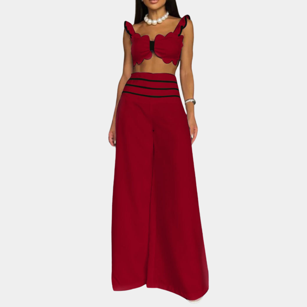 Elegante zomerse tweedelige damesset