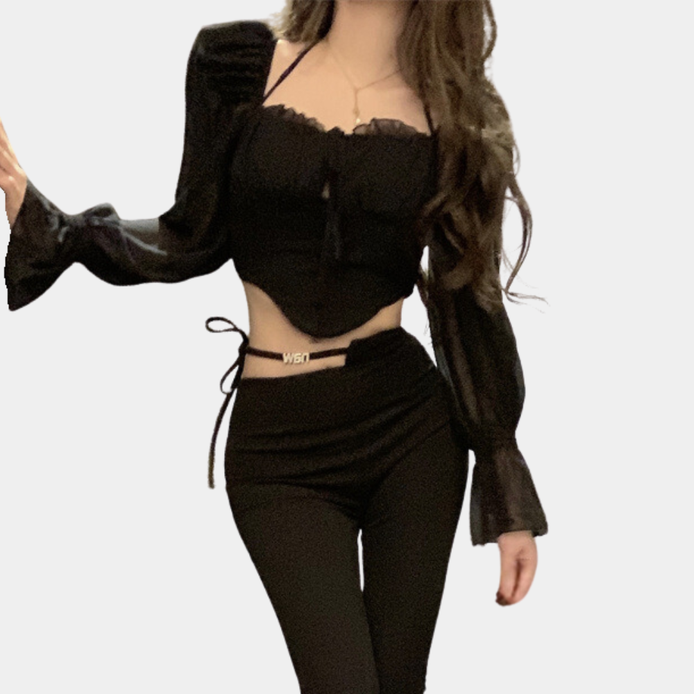 Off-shoulder zomerse crop top voor dames