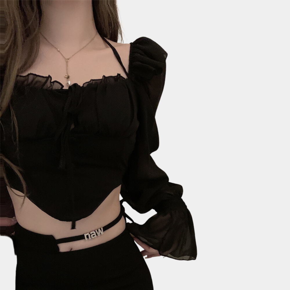 Off-shoulder zomerse crop top voor dames