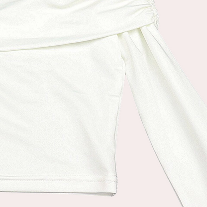 Damestop met lange mouwen en off-shoulder voor de zomer