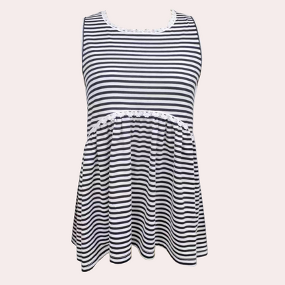 Gestreepte gebreide zomertanktop voor dames