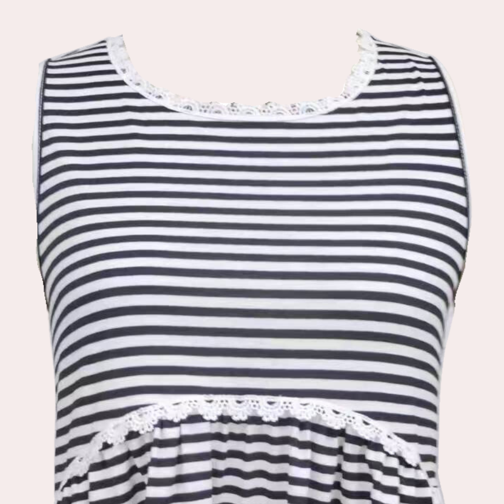 Gestreepte gebreide zomertanktop voor dames