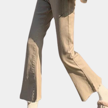 Zomerse uitlopende denim broek voor dames