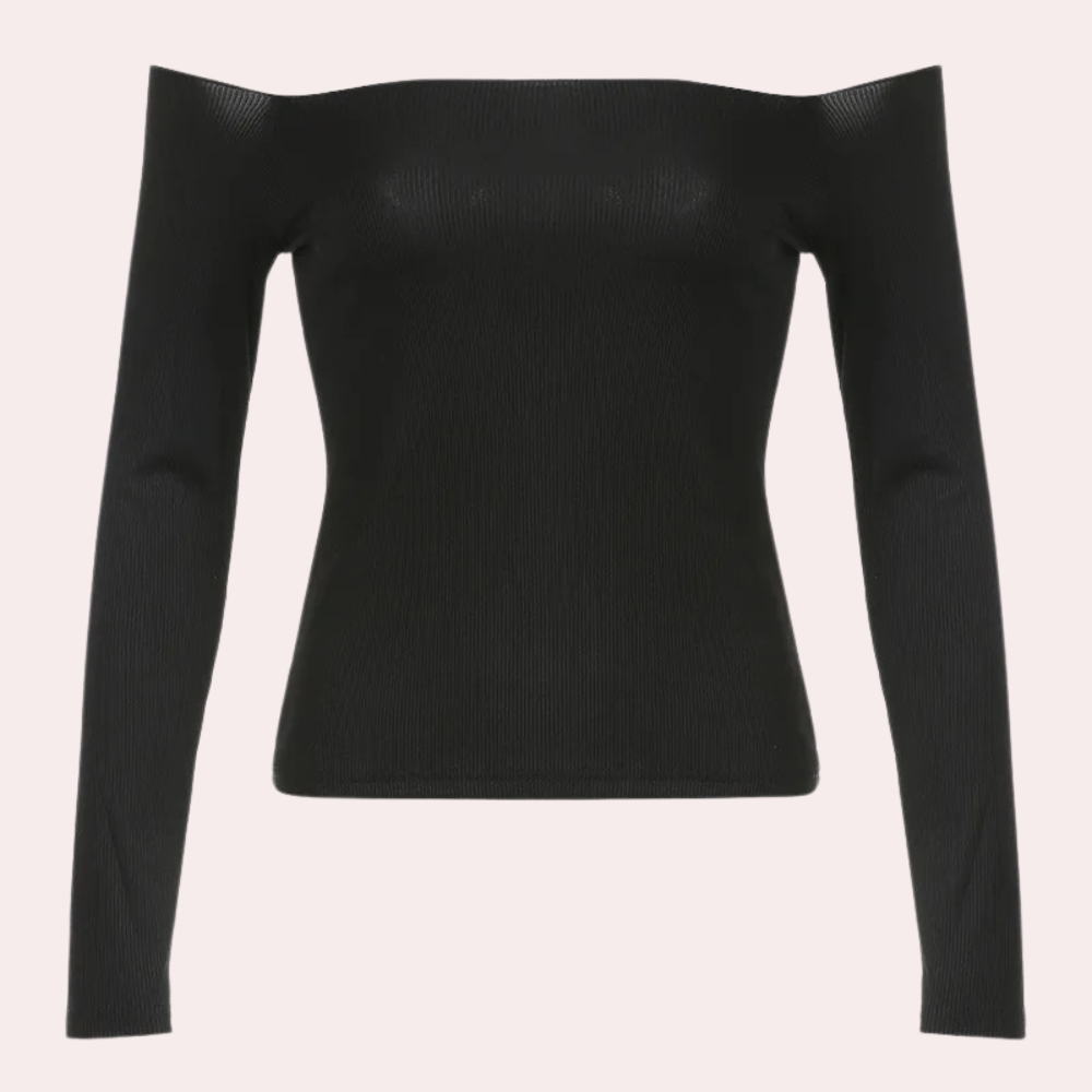 Off-shoulder damestop met lange mouwen voor de zomer