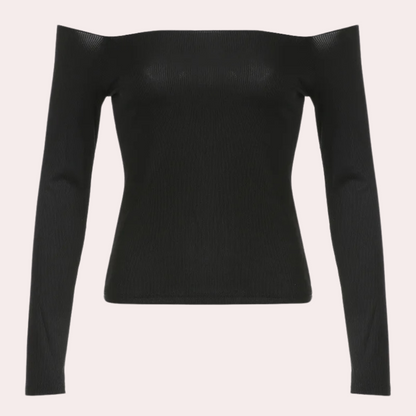 Off-shoulder damestop met lange mouwen voor de zomer