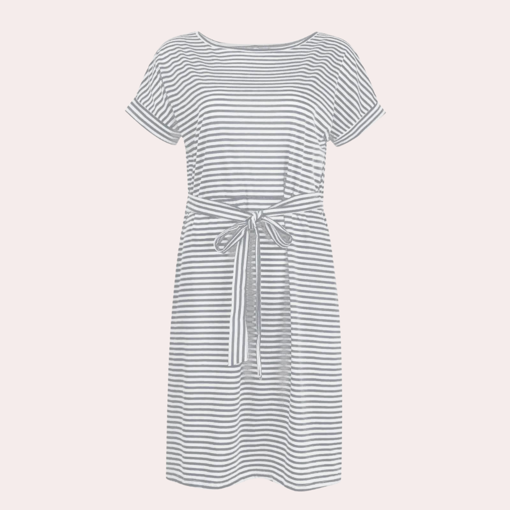Gestreepte zomerse casual jurk voor dames