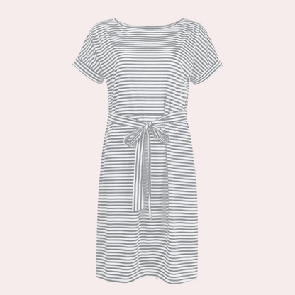 Gestreepte zomerse casual jurk voor dames