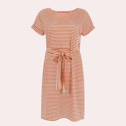 Gestreepte zomerse casual jurk voor dames