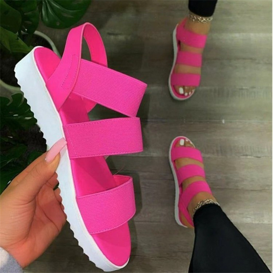 Comfortabele zomersandalen met bandjes voor dame