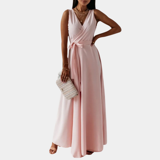 Elegante dames maxi-jurk met v-hals voor de zomer
