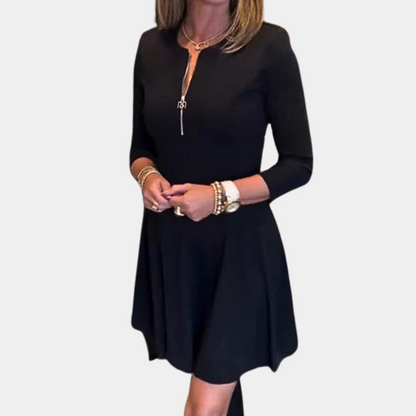 Elegante damesjurk met rits voor de zomer