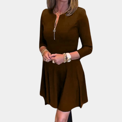 Elegante damesjurk met rits voor de zomer