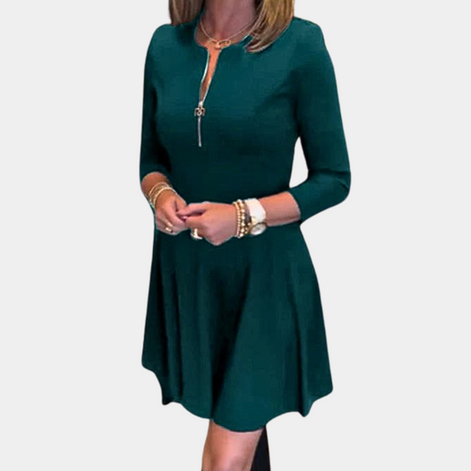 Elegante damesjurk met rits voor de zomer