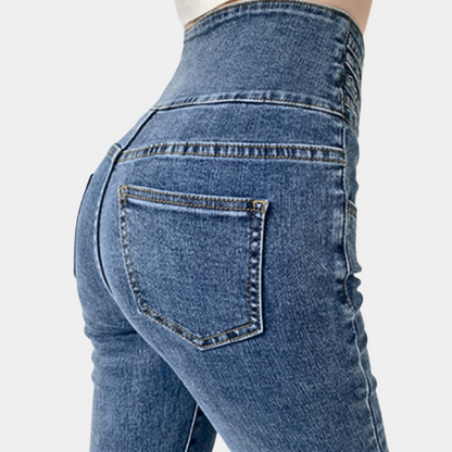 Modieuze zomerse jeans met hoge taille voor dames