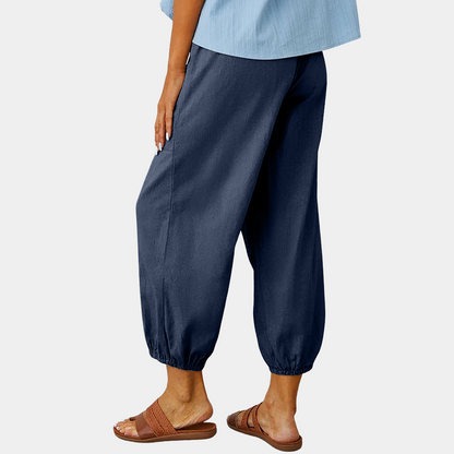 Casual damesbroek met wijde pijpen voor de zomer