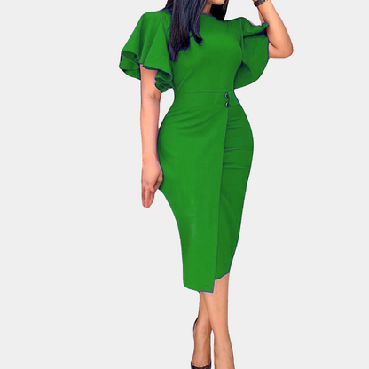 Elegante zomerjurk met uitlopende mouwen voor dames