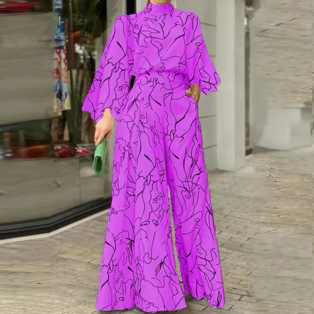 Modieuze zomerse jumpsuit met lange mouwen voor dames