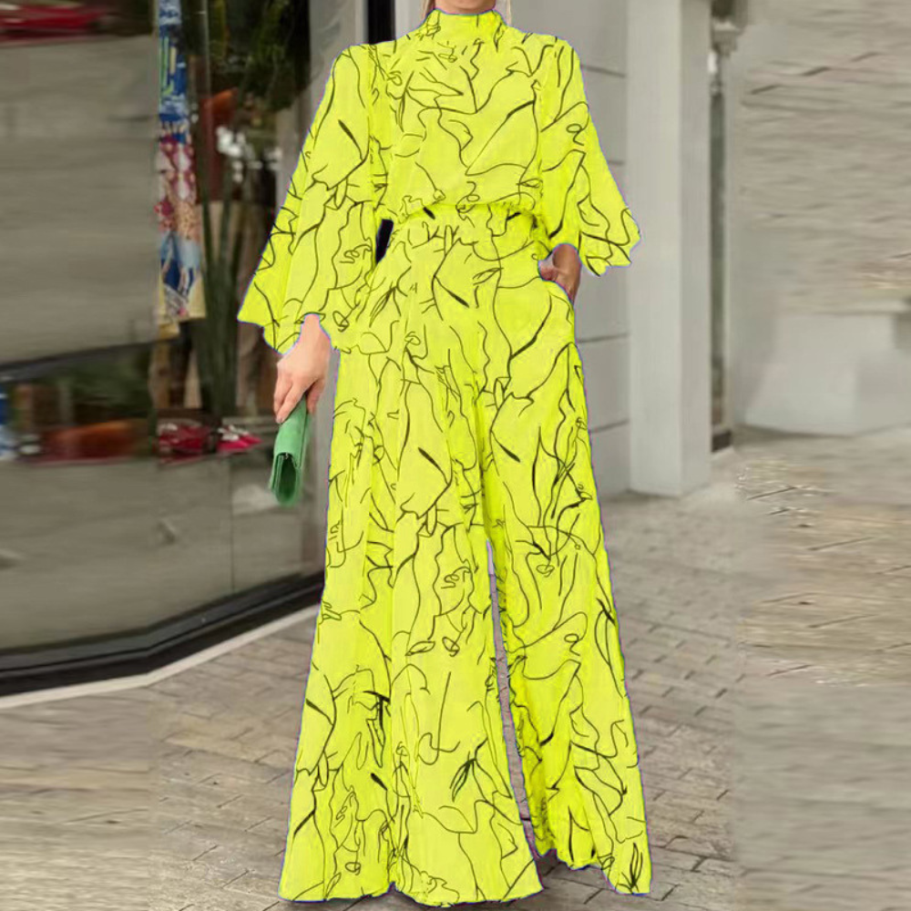 Modieuze zomerse jumpsuit met lange mouwen voor dames