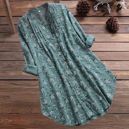 Elegante en lange bloemenblouse voor dames - Perfect voor de Lente en Zomer
