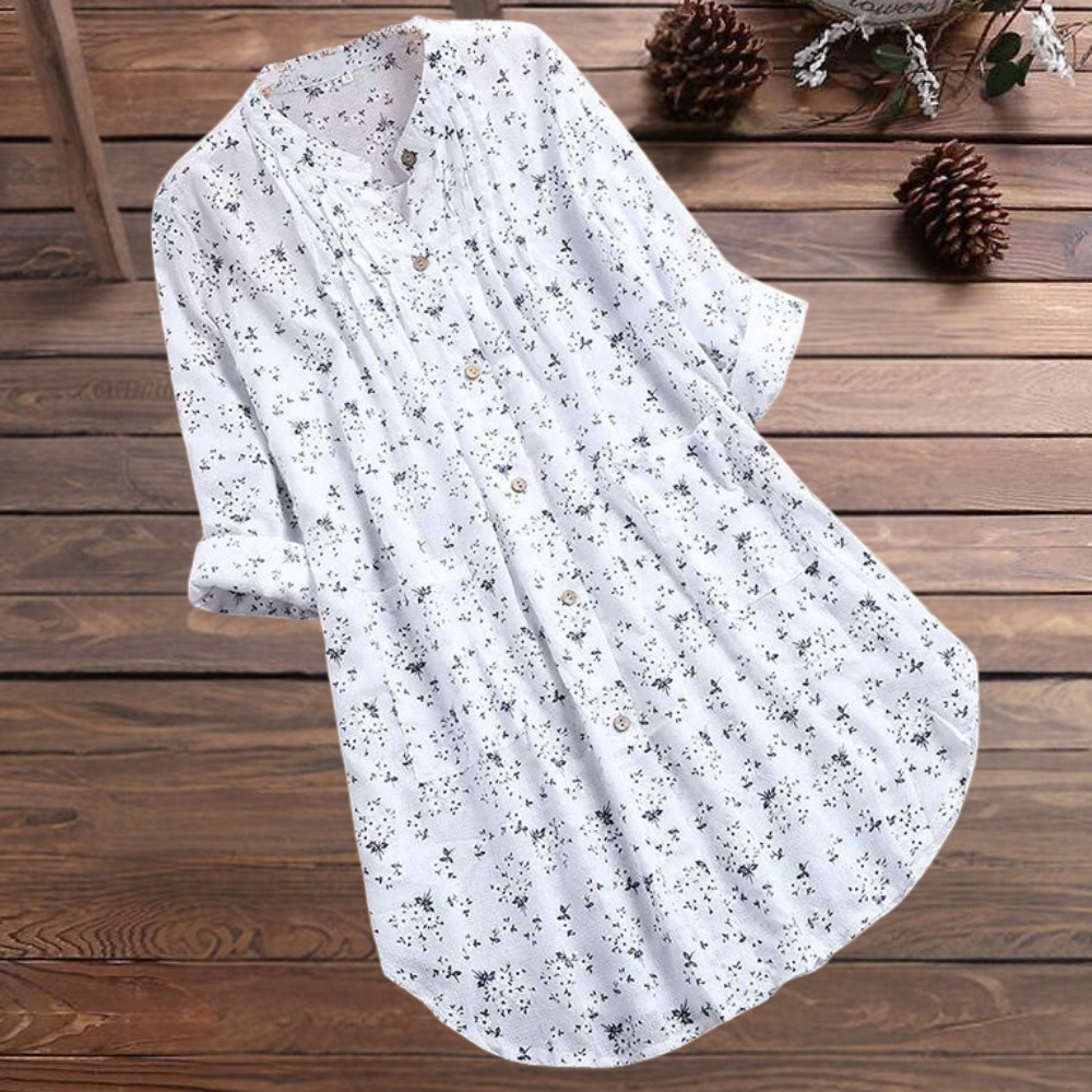 Elegante en lange bloemenblouse voor dames - Perfect voor de Lente en Zomer