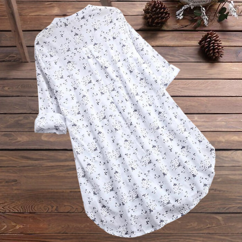 Elegante en lange bloemenblouse voor dames - Perfect voor de Lente en Zomer