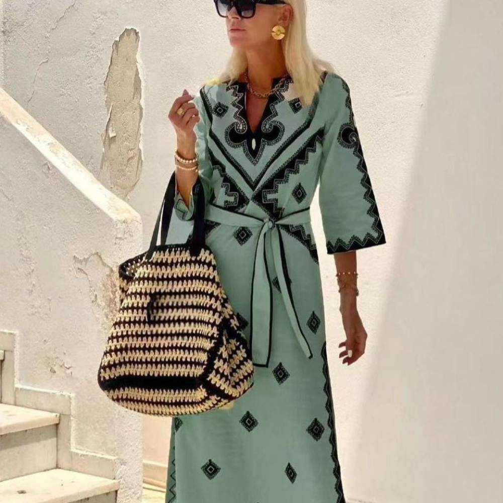 Jessica - Modieuze zomerse damesjurk met riem