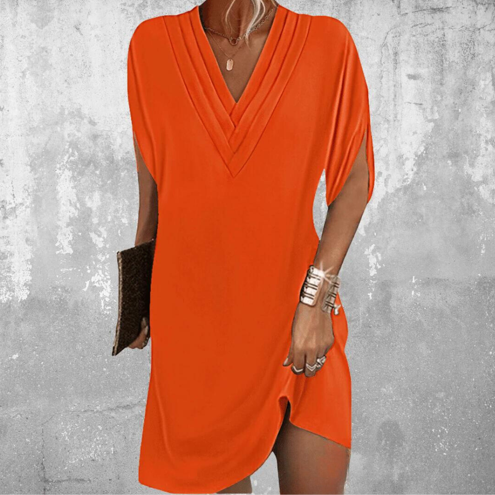Brina - Elegante V-Hals Zomerjurk voor Dames