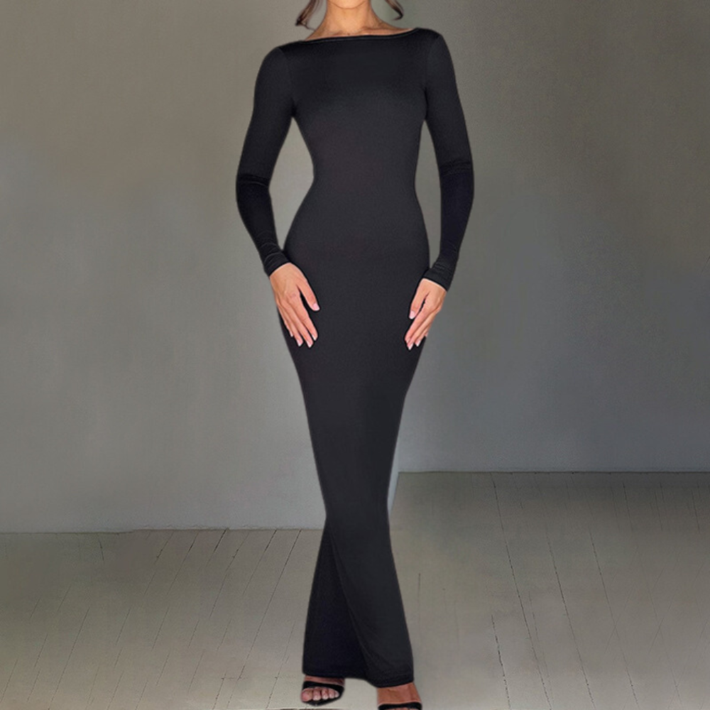 Faustina - Elegante Maxi Zomerjurk met Open Rug