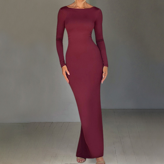 Faustina - Elegante Maxi Zomerjurk met Open Rug