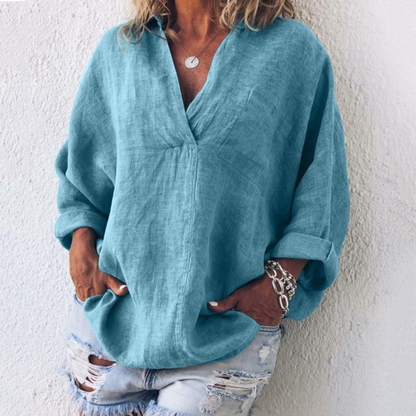 Brenda - Luxe oversized damesblouse voor de zomer