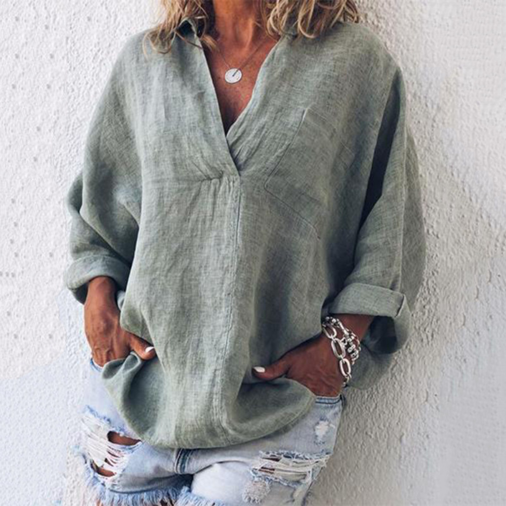 Brenda - Luxe oversized damesblouse voor de zomer