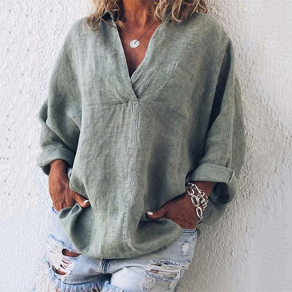Brenda - Luxe oversized damesblouse voor de zomer