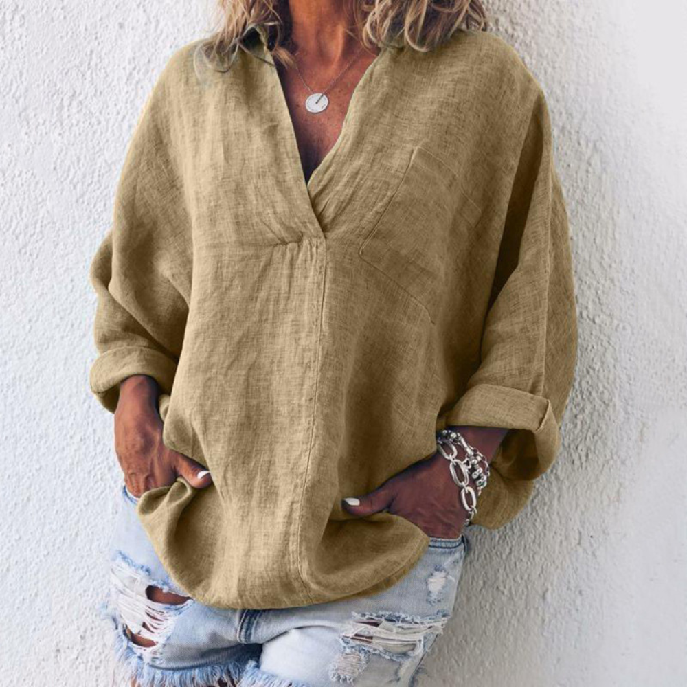 Brenda - Luxe oversized damesblouse voor de zomer