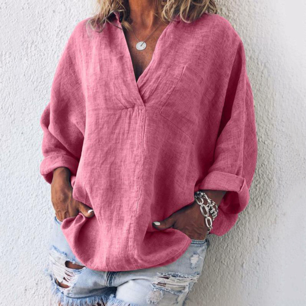 Brenda - Luxe oversized damesblouse voor de zomer