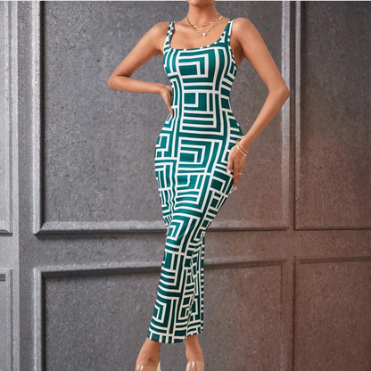 Elsa - Geometrische bodycon zomerjurk