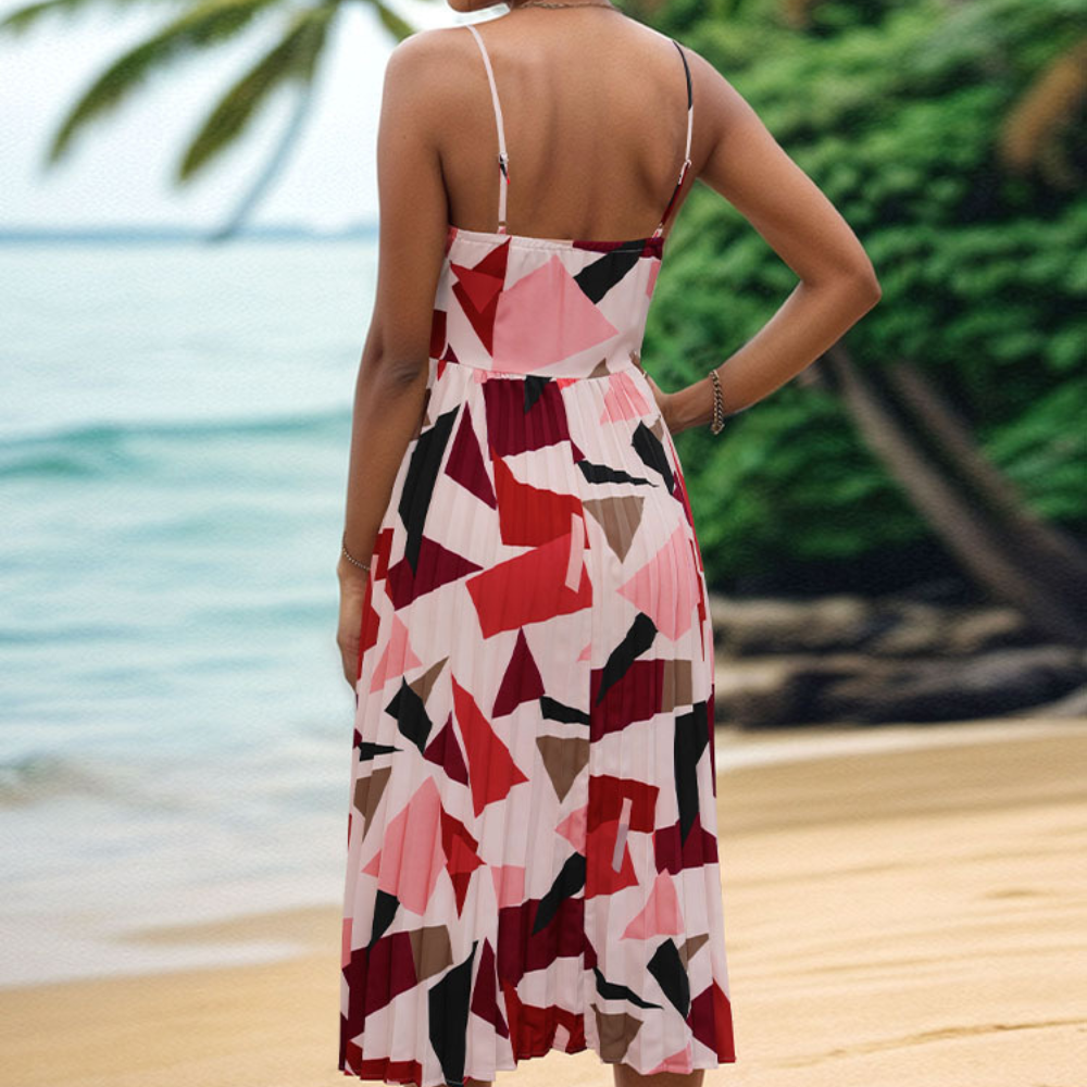 Belle - Elegante midi zomerjurk