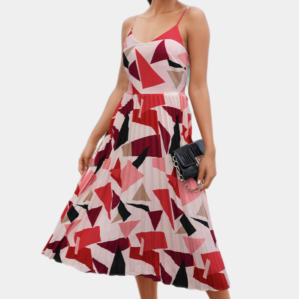 Belle - Elegante midi zomerjurk