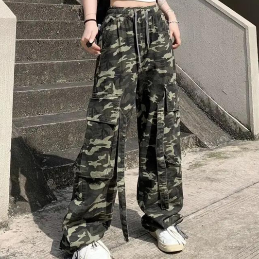 Elera - Moderne Camouflage Damesbroek met hoge taille voor de Zomer