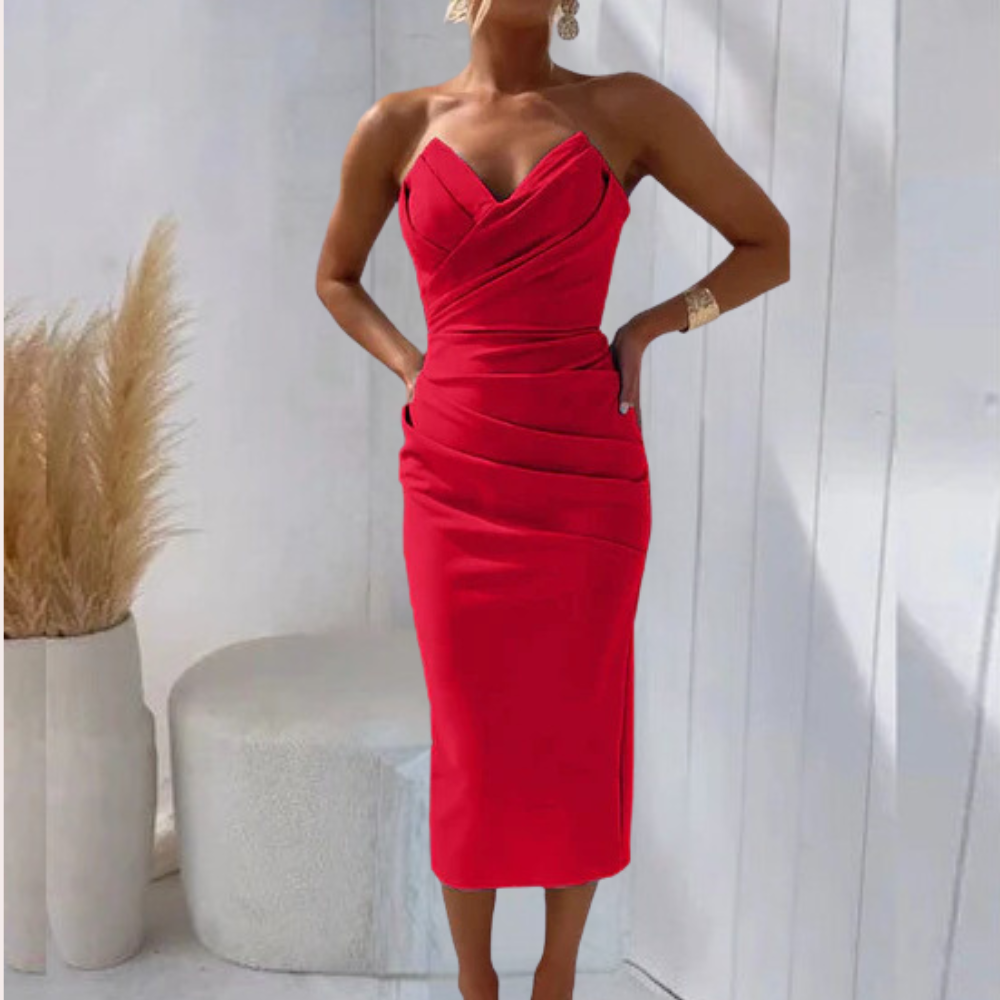 Paulita - Strapless zomerjurk voor dames - Perfect voor Lente en Zomer
