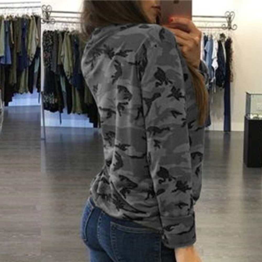 Sidonia - Stijlvol en Comfortabel Camouflage Zomersweatshirt