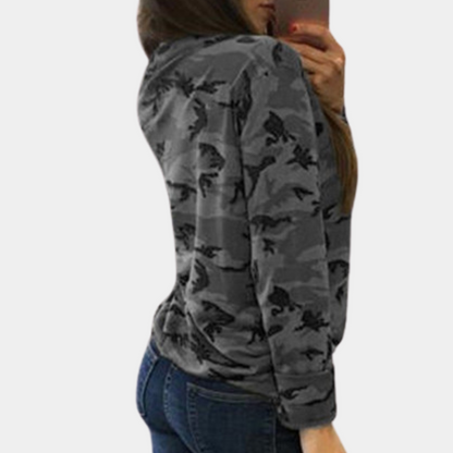 Sidonia - Stijlvol en Comfortabel Camouflage Zomersweatshirt