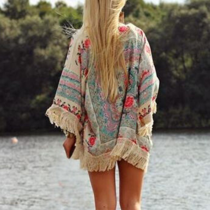 Marjorie - Bohemien Bloesem Losse Fit Zomer Cardigan
