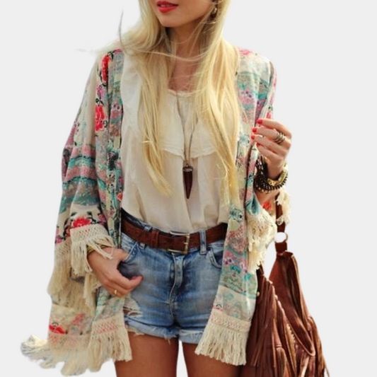 Marjorie - Bohemien Bloesem Losse Fit Zomer Cardigan