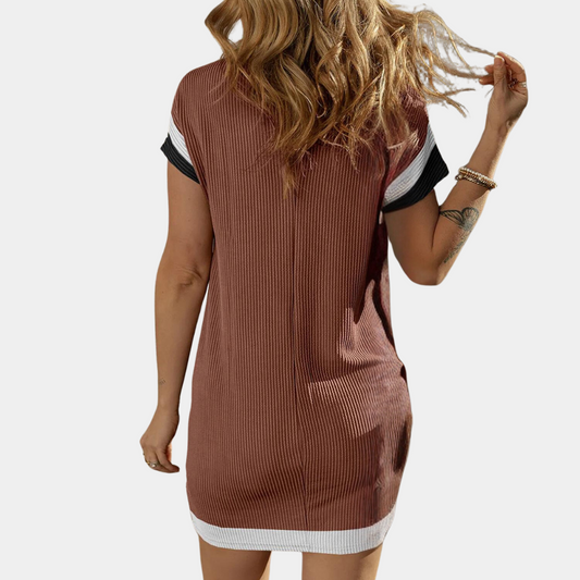 Henriqua - Dames Casual Chic Zomerse Pinstripe Jurk
