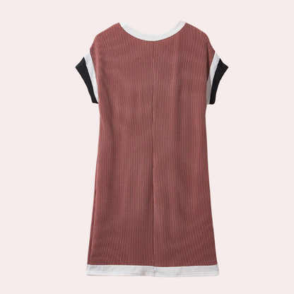 Henriqua - Dames Casual Chic Zomerse Pinstripe Jurk