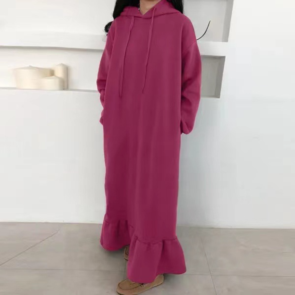 Mandy - Lange dames hoodiejurk voor de zomer
