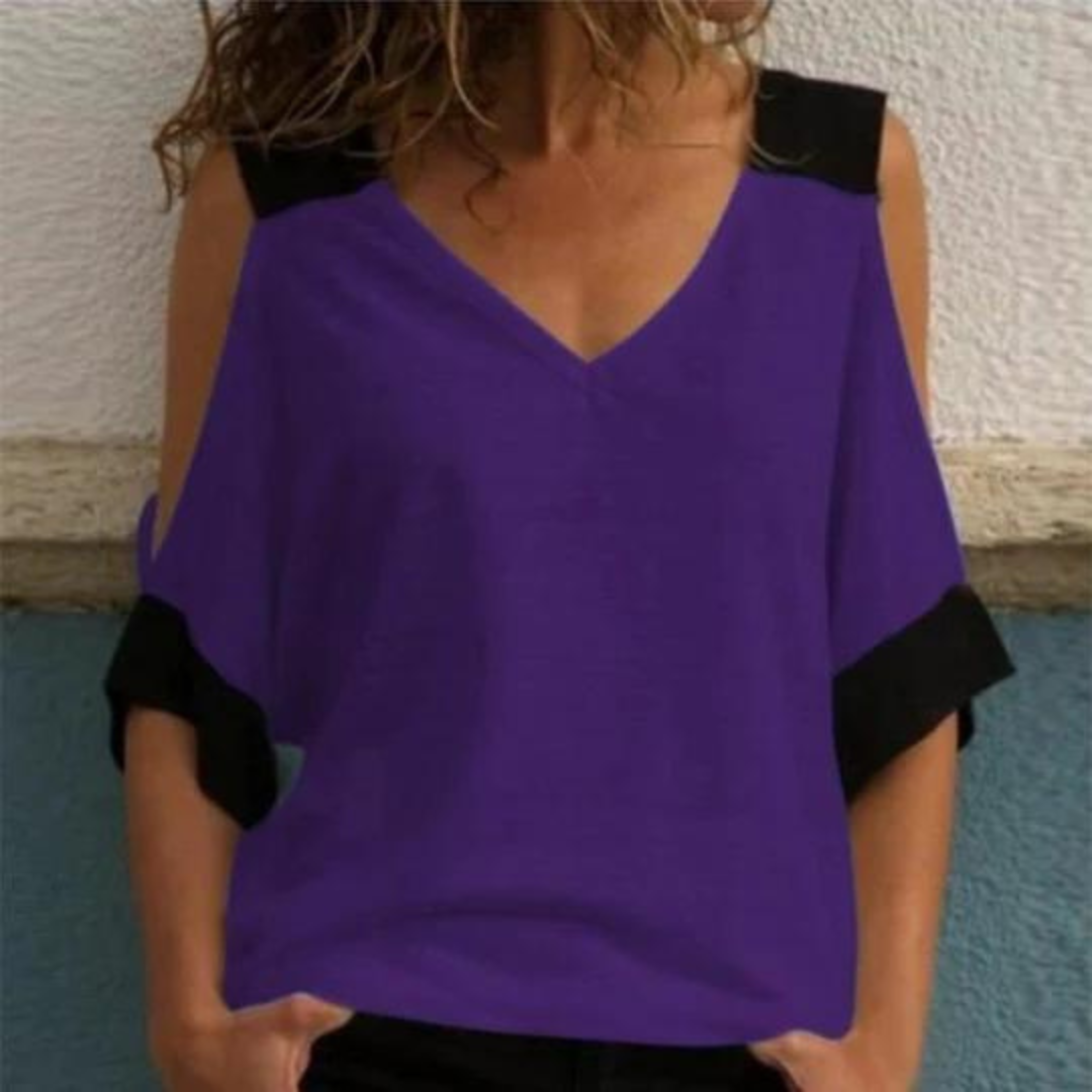 Elvira - Casual Zomertop met Koude Schouders voor Dames