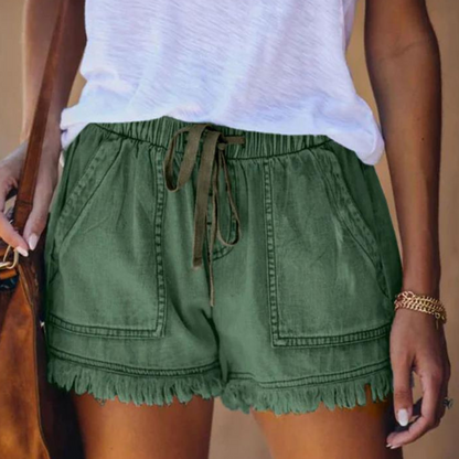 Delfine - Moeiteloze zomerstijl damesshort met steekzakken