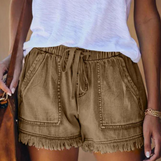 Delfine - Moeiteloze zomerstijl damesshort met steekzakken